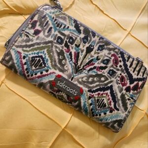 Sakroots Multicolor Patterned Wristlet Wallet